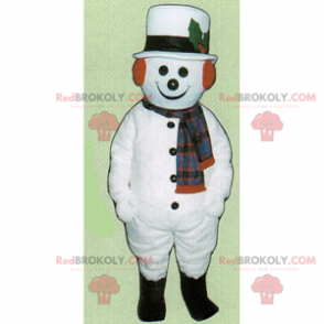 Feriemaskott - Snømann med hatt - Redbrokoly.com