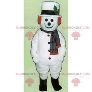 Prázdninový maskot - sněhulák s kloboukem - Redbrokoly.com