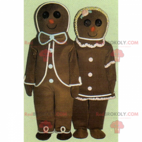 Mascote de férias - casal Gingerbread - Redbrokoly.com