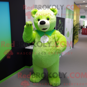 Postava maskota Lime Green...