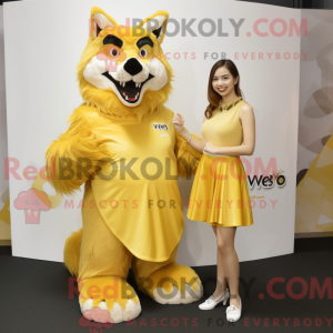 Gold Say Wolf maskot...