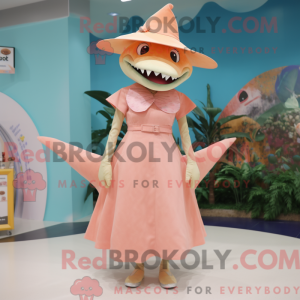 Peach Shark maskot kostume...