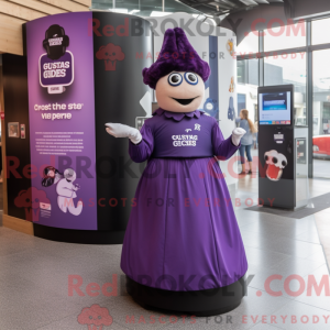 Personaggio mascotte viola...