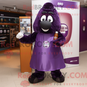 Personaggio mascotte viola...