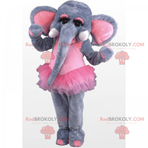 Elefantenmaskottchen in einem tanzenden Tutu - Redbrokoly.com
