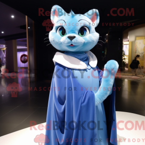 Máscara de gato azul figura...