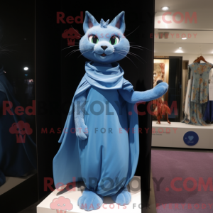 Máscara de gato azul figura...