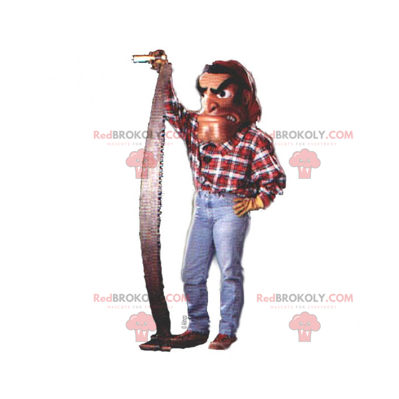 Lumberjack mascot in plaid shirt - Redbrokoly.com