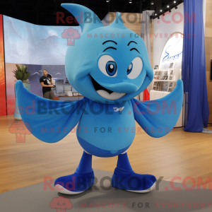 Personaggio mascotte blu...