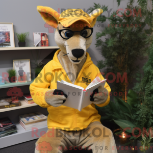 Yellow Thylacosmilus mascot...