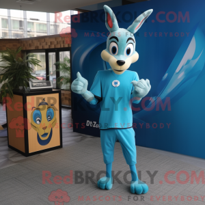 Cyan Gazelle-maskotkostyme...
