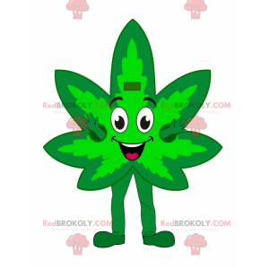 Mascotte met cannabisblad - Redbrokoly.com