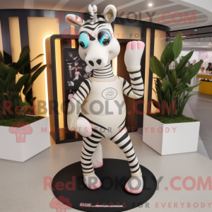 Máscara de zebra creme com...