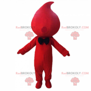 Mascotte di goccia di sangue con farfallino - Redbrokoly.com