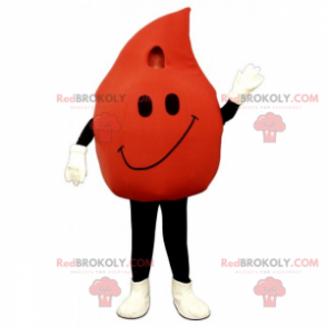 Mascota de gota de sangre con sonrisa - Redbrokoly.com