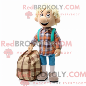 Beige Soccer Ball mascot...