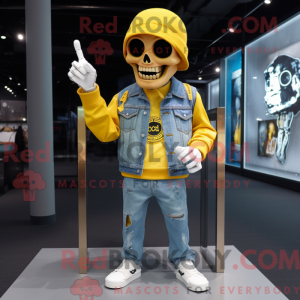 Yellow Skull-maskot drakt...