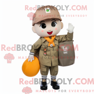 Aprikos maskot kostyme...