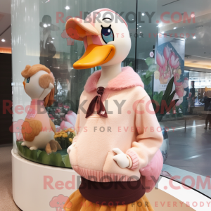 Peach Swan Maskottchen...