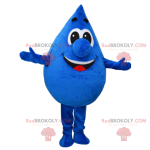 Mascotte sorridente di goccia d'acqua - Redbrokoly.com