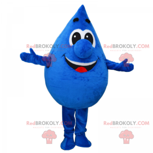 Smiling Water Drop Mascot - Redbrokoly.com