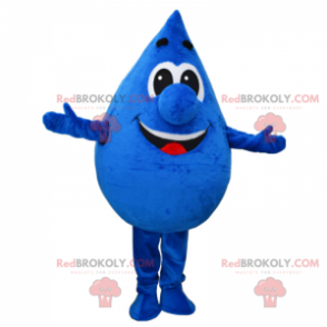 Mascotte goutte d'eau souriante - Redbrokoly.com