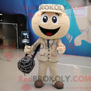 Beige Volleyball Net maskot...
