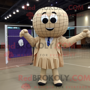 Beige volleybalnet...