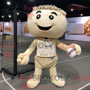 Máscara bege de voleibol...