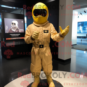 Gold Gi Joe mascot costume...