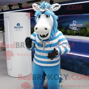 Máscara azul Quagga com...