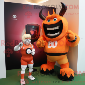 Peach Demon maskot kostume...