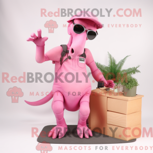 Pink Parasaurolophus mascot...