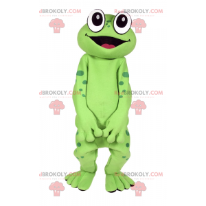 Mascotte grenouille aux grand yeux et souriante - Redbrokoly.com