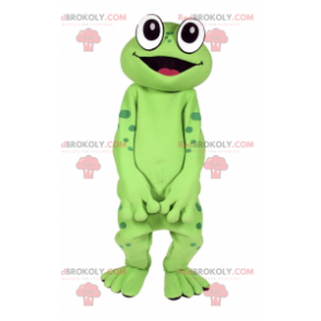 Frog mascot with big eyes and smiling - Redbrokoly.com