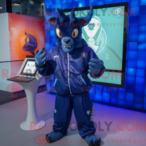 Navy Demon-maskotdraktfigur...
