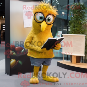 Gold Kiwi mascot costume...