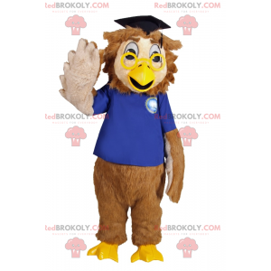 Diploma di mascotte di gufi con occhiali gialli - Redbrokoly.com