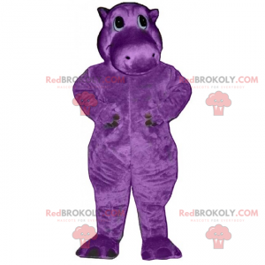 Mascotte hippopotame violet - Redbrokoly.com