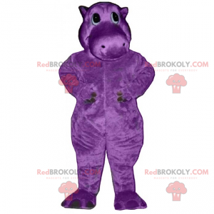 Purple hippopotamus mascot - Redbrokoly.com