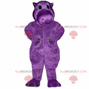 Mascote hipopótamo roxo - Redbrokoly.com