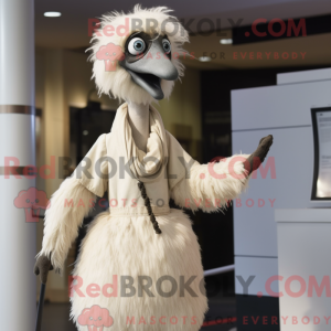 Cream Emu-maskotdraktfigur...