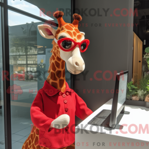 Rød Máscara de girafa com...