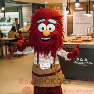 Maroon Paella mascot...