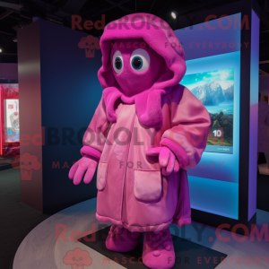 Magenta Octopus mascot...