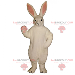 Hvid kanin maskot - Redbrokoly.com