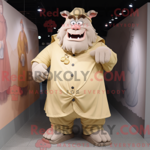 Béžová postava maskota Ogre...