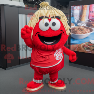 Red Ramen mascot costume...