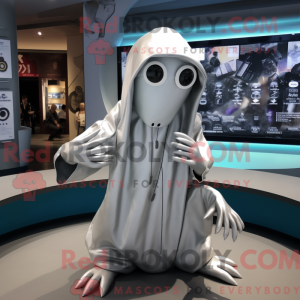 Sølv blæksprutte maskot...
