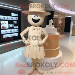 Tan Wedding Cake mascot...